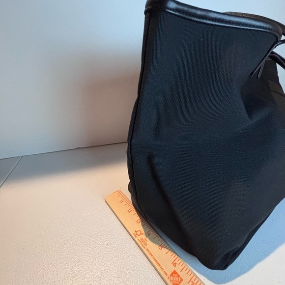Cleobella Black Canvas Tote Bag with Vegan Leather Trim NWOT - Picture 4 of 9